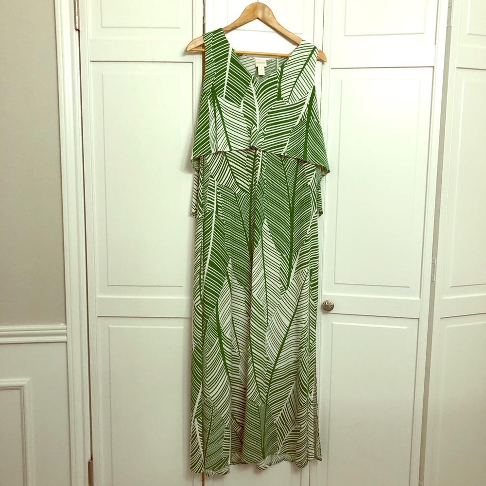 Chico’s Fern Print Maxi dress EUC✅